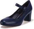IDIFU Women's Candy Dress Mary Jane Pumps - Comfortable Low Block SIZE