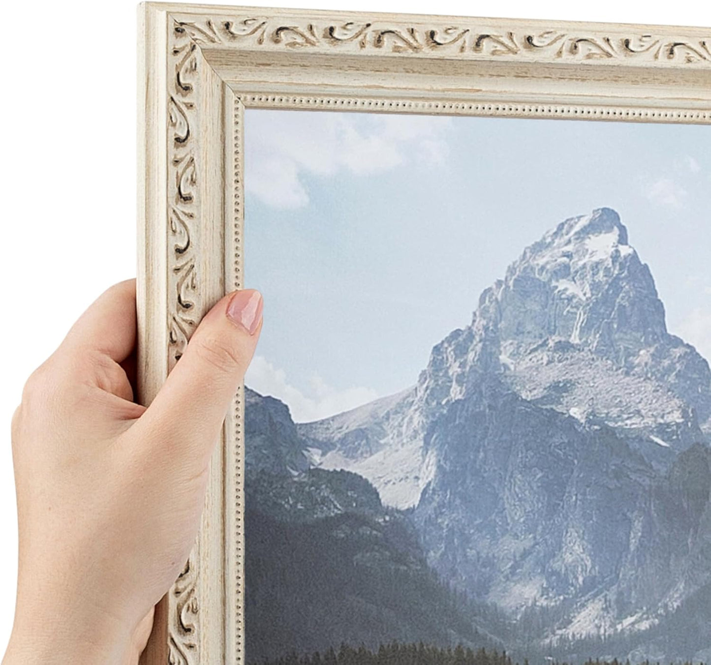 ArtToFrames 8x32 Inch White Picture Frame for Custom Art