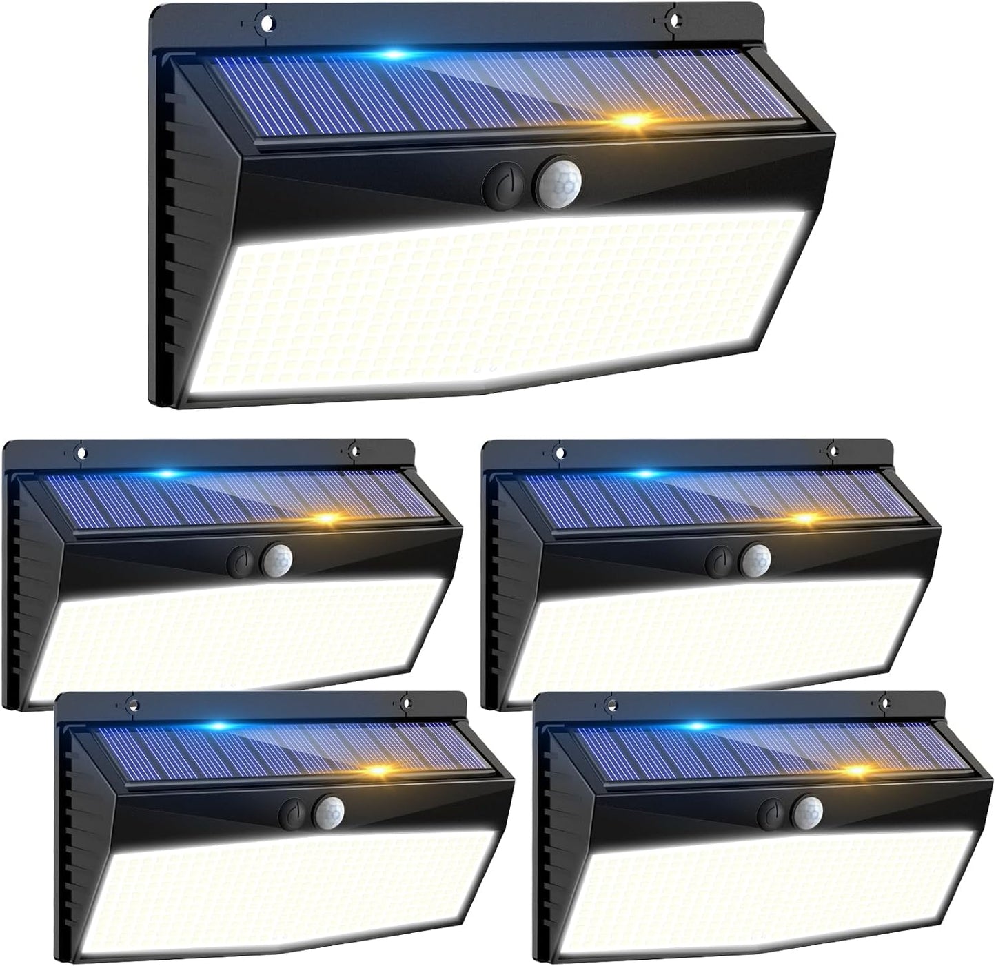 5 Pack 368 LED Solar Lights Outdoor Motion Sensor for Security