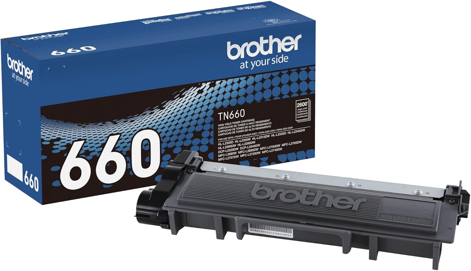 Brother TN660 High Yield Black Toner Cartridge for Laser Printers