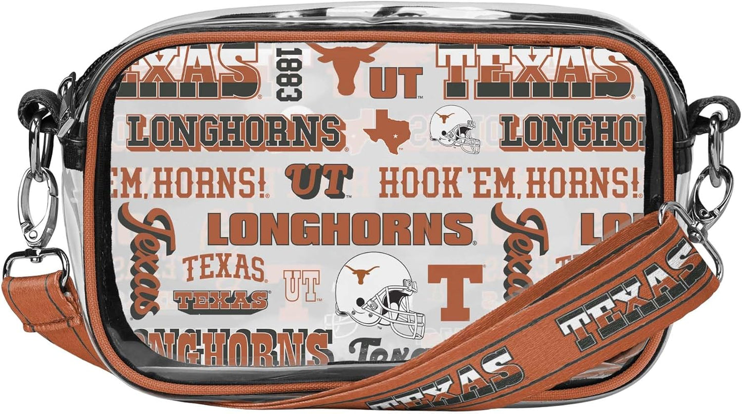 FOCO NCAA College Team Logo Stripe Clear Crossbody Bag Review
