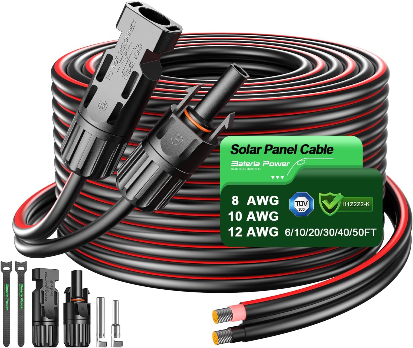 Bateria Power 30Ft 10AWG Solar Panel Extension Cable Review