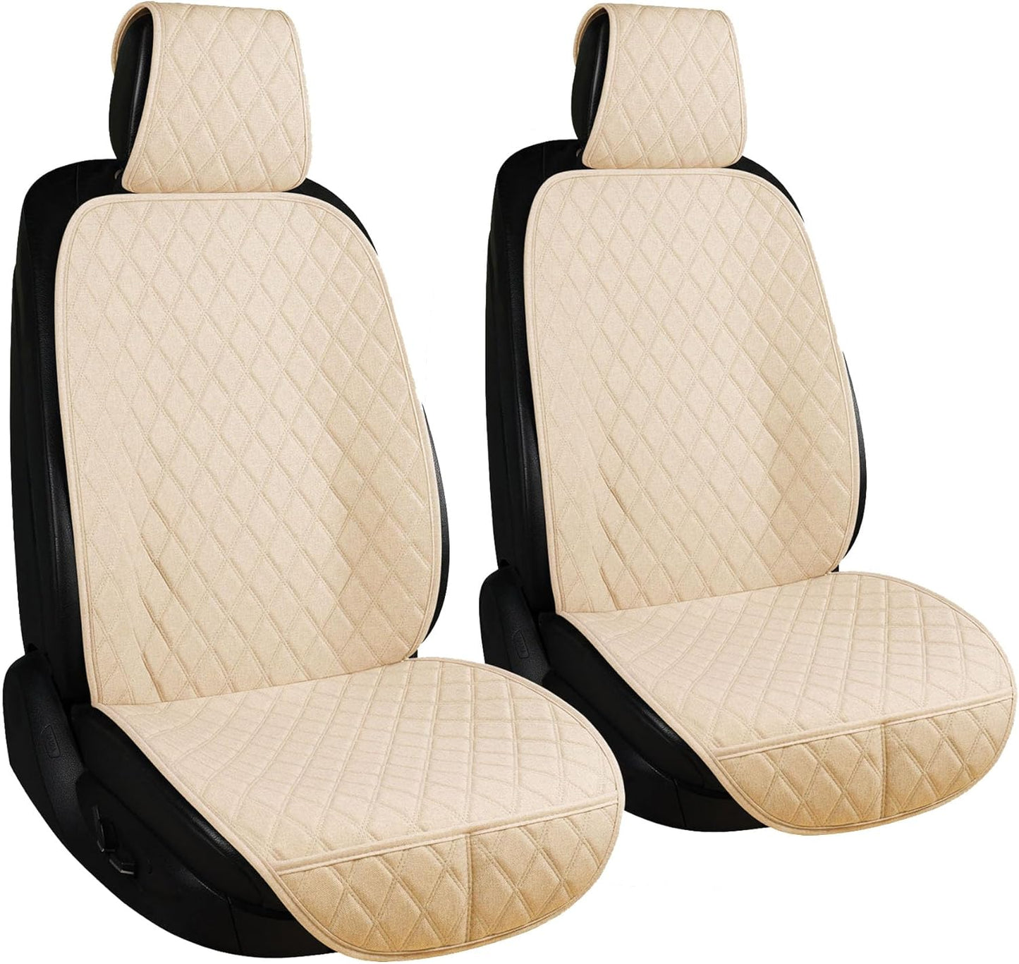 ENOGE Linen Car Seat Covers for Front Seats - Breathable & Durable