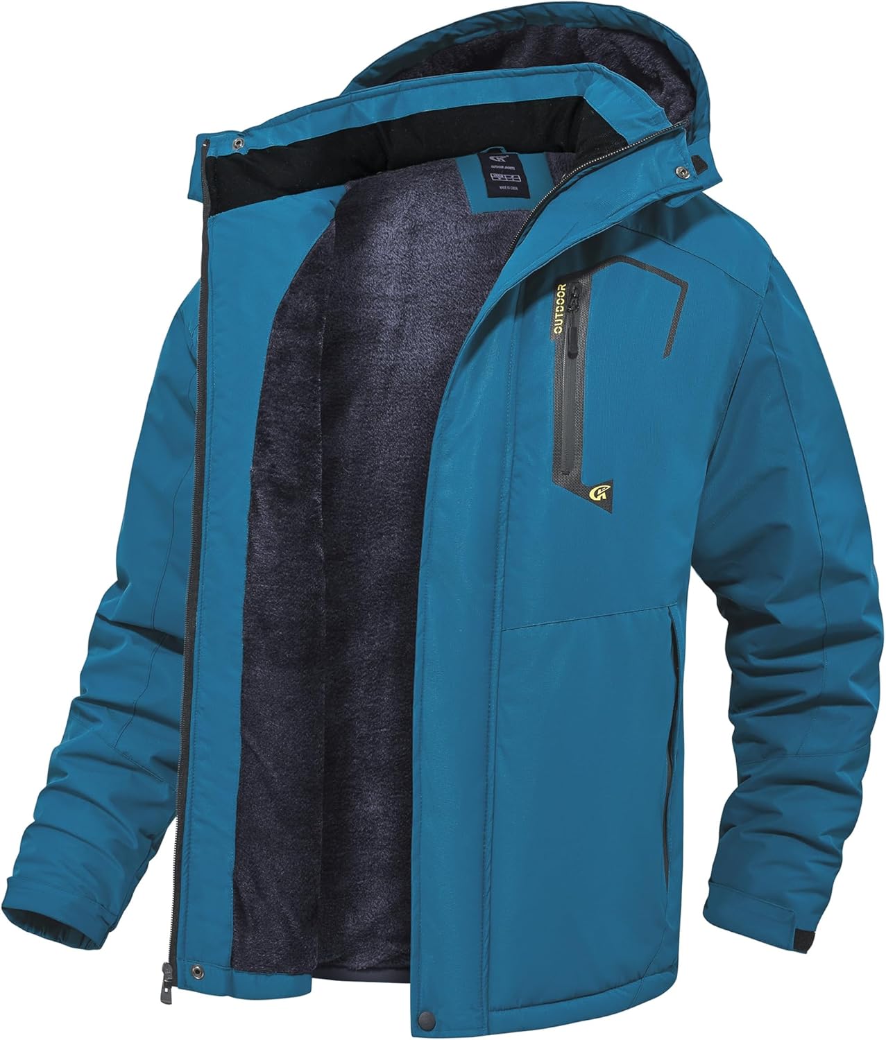 QPNGRP Mens Waterproof Ski Snowboard Jacket for Winter Sports