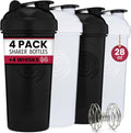 GOMOYO 4-Pack Protein Shaker Bottles - Leak Proof & BPA Free