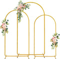 3 Pack Wedding Arch Backdrop Stand Gold Metal Balloon Arch Stand