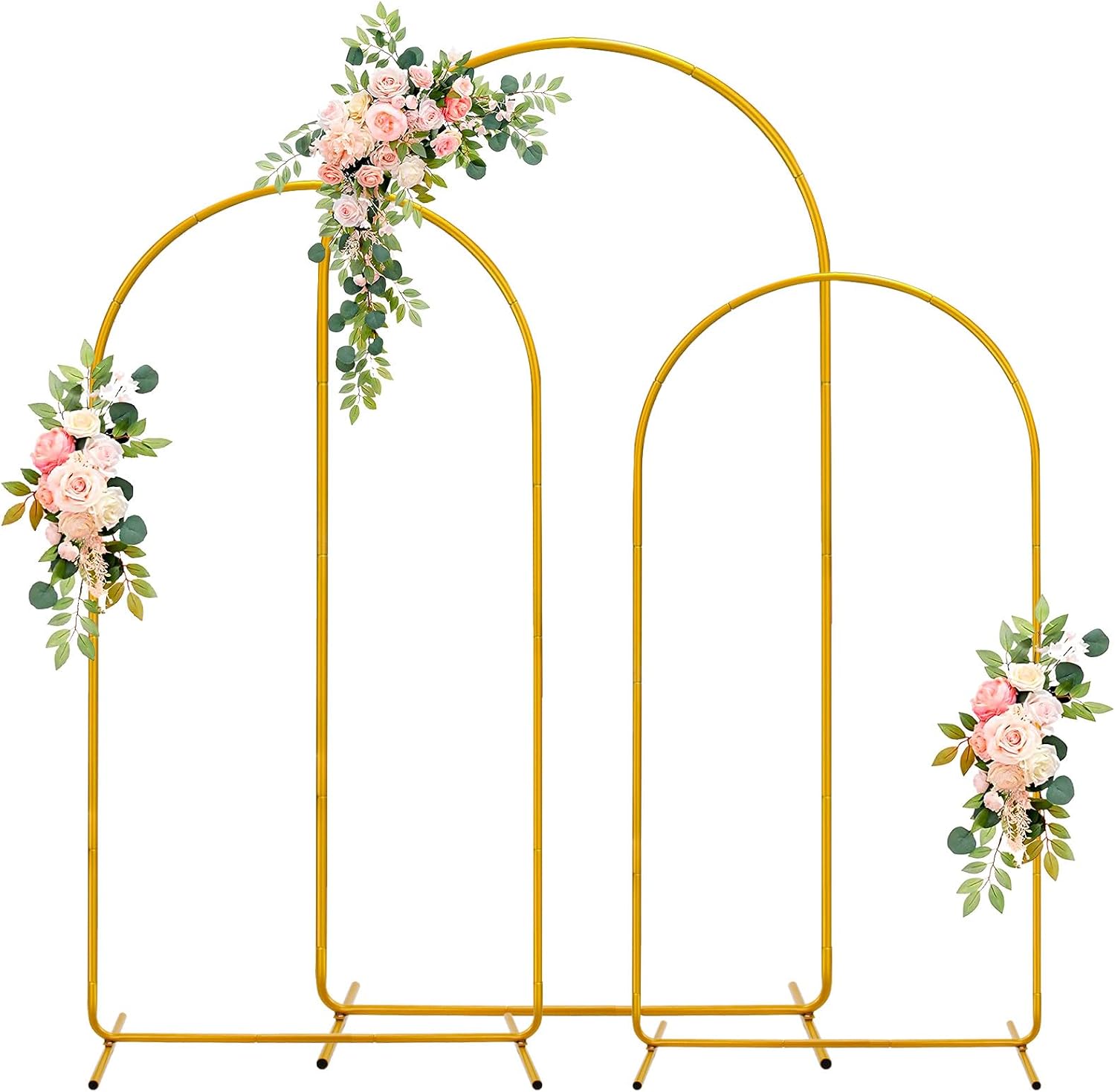 3 Pack Wedding Arch Backdrop Stand for Stunning Events