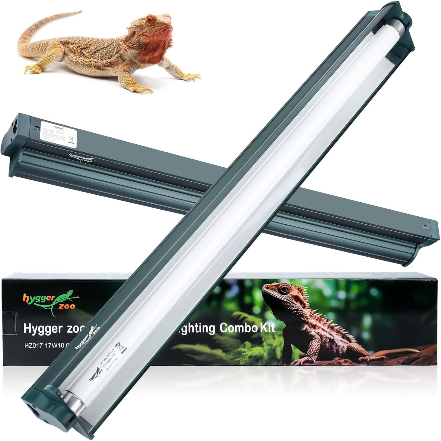 T8 Reptile Light Fixture Combo Kit for Bearded Dragons and Lizards
