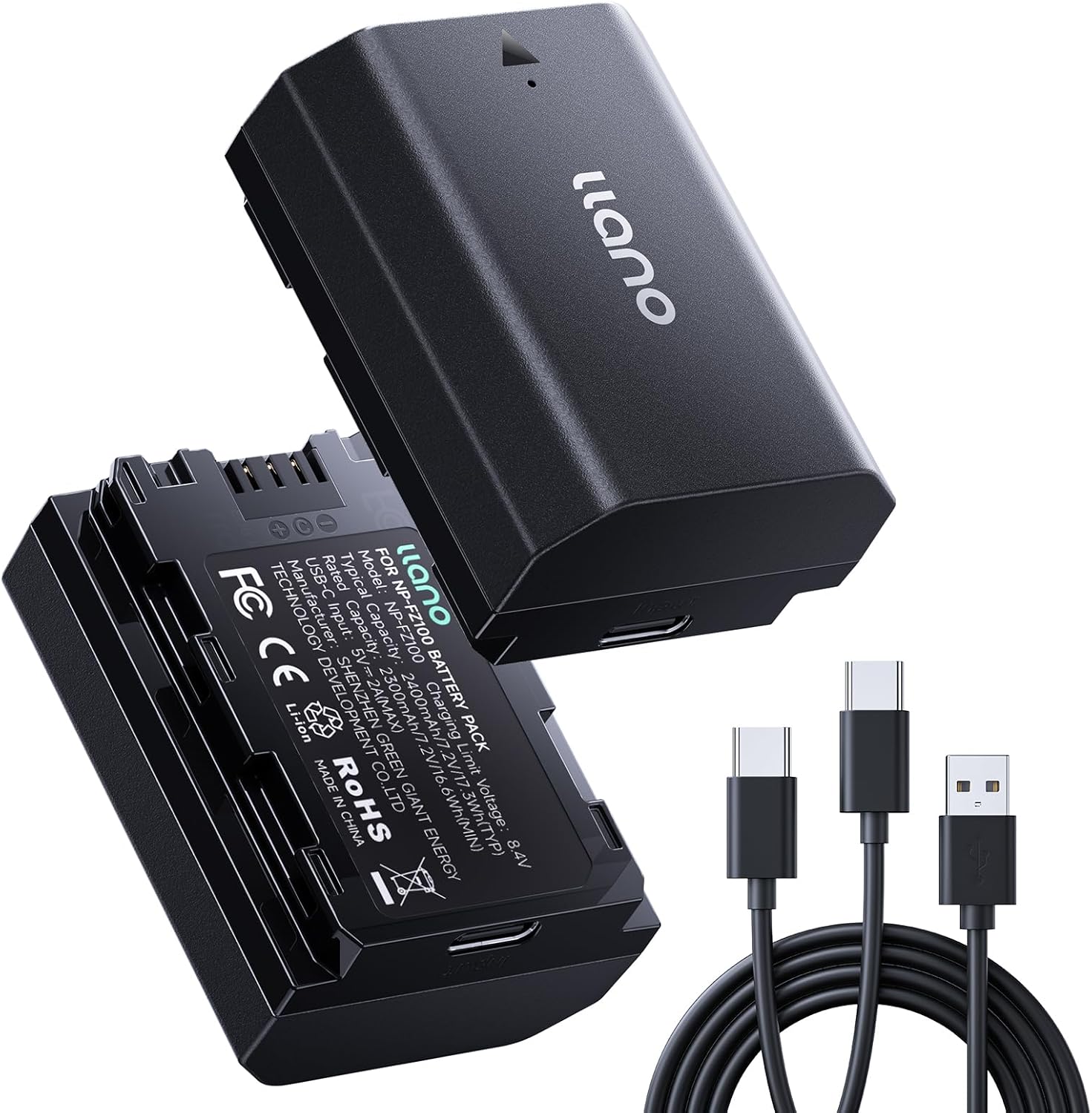 llano NP-FZ100 Battery Pack for Sony Cameras - 2400mAh