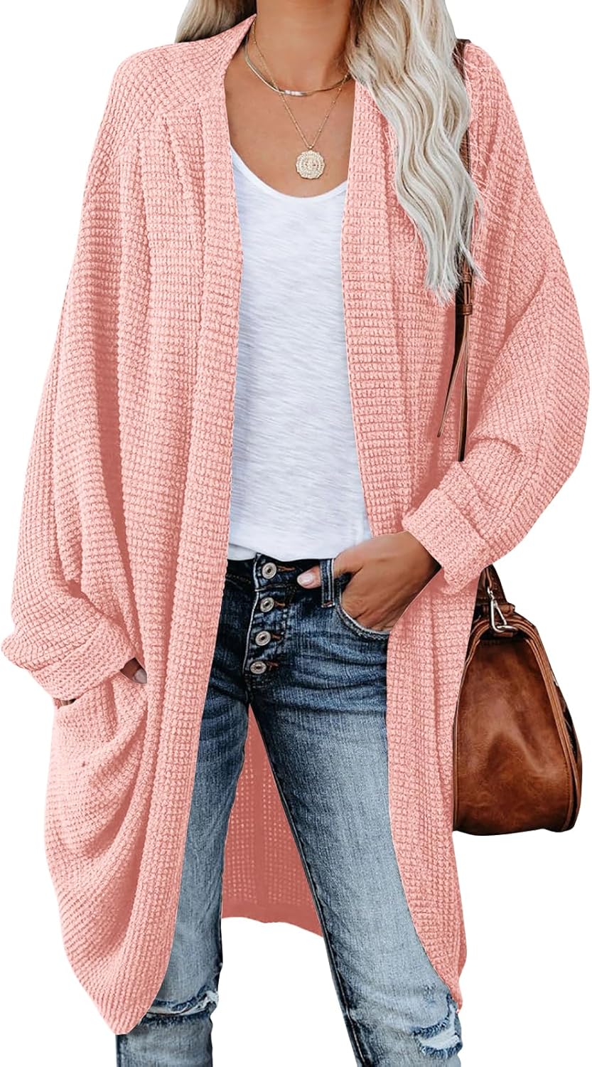 ZoeAce Womens Open Front Knit Cardigan for Cozy Style