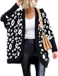 Leopard Cardigan for Women Open Front Knit Sweater - Cozy Fall Staple