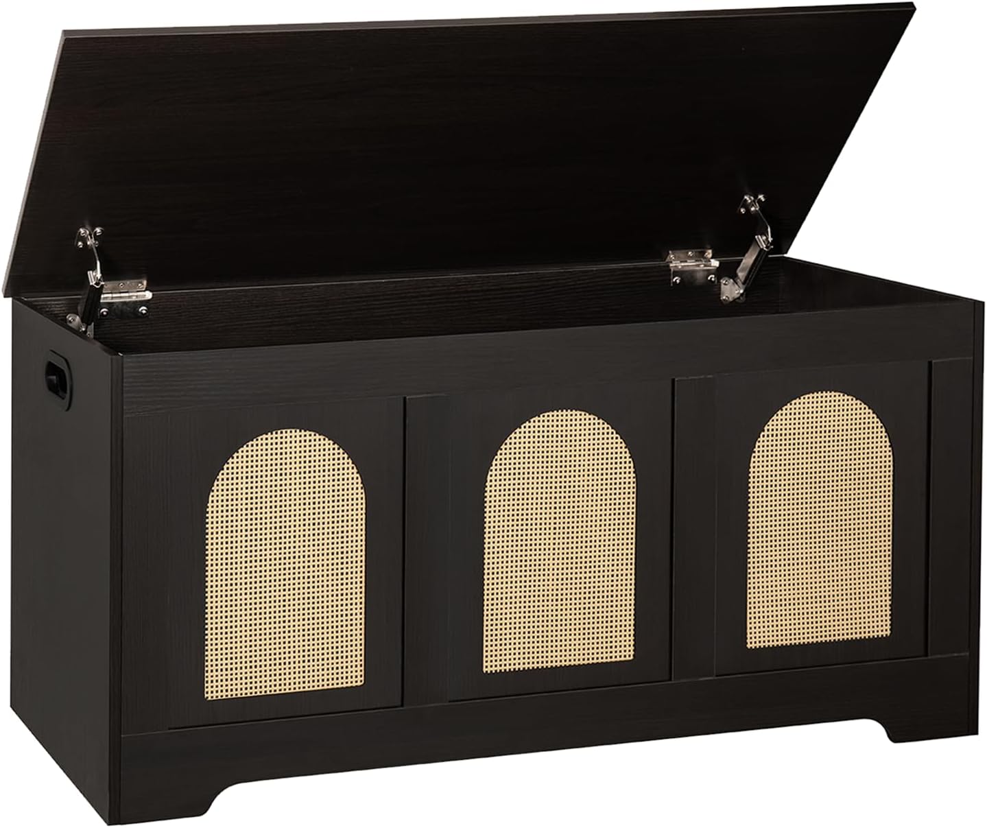 DINZI LVJ Storage Chest: Elegant Rattan-Like Wooden Bench