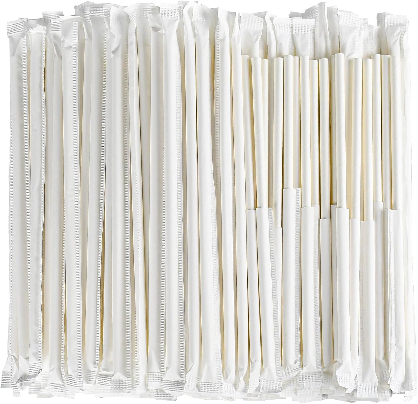 1000 Counts White Paper Straws for Drinking - Eco Friendly Choice