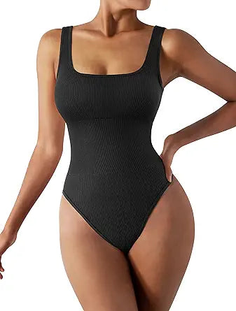 MOSHENGQI Women's Tank Ribbed Bodysuit for Stylish Comfort