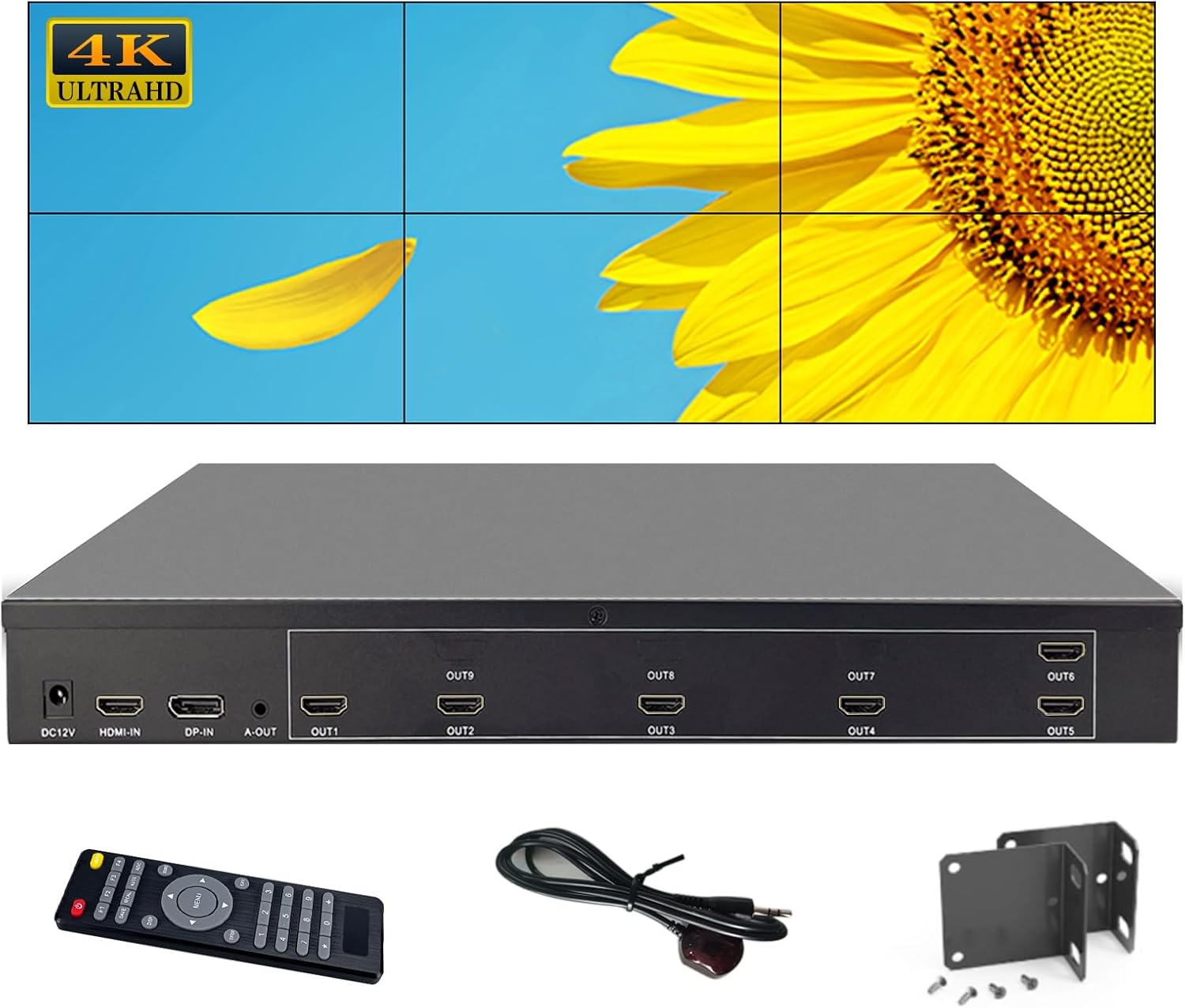 ICUIXIAN HDMI Video Wall Controller for 6 TVs Splicing Display