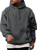 Mens Cotton Hooded Collar Pullover Sweatshirt - Lightweight Casual