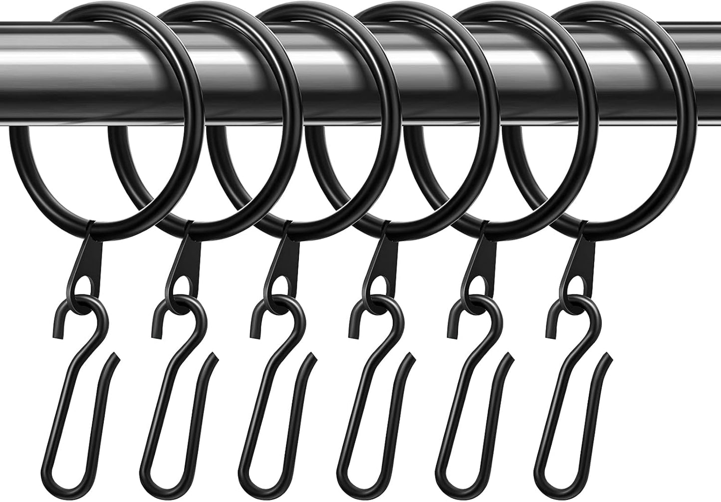 Enhance Your Curtain Game with Metal Rings & Hooks Set