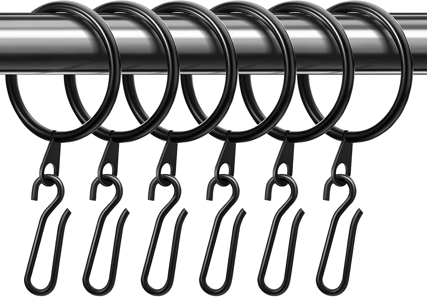 Enhance Your Curtain Game with Metal Rings & Hooks Set
