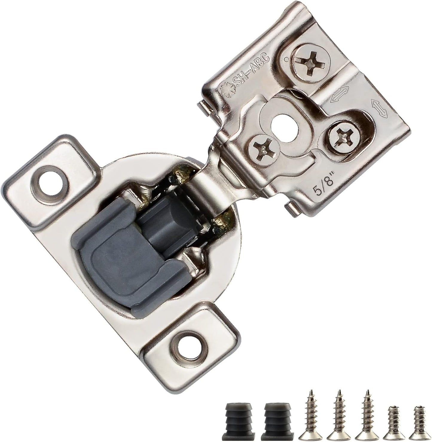 50 Pack 5/8in Overlay Soft Close Hinges for Kitchen Cabinets