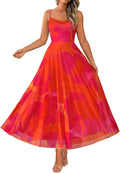 Women Summer Floral Maxi Dress - Elegant Spaghetti Strap Maxi Women's
