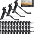INCLY 60 Pack 4 in Slatwall Hooks - Heavy Duty Matte Black