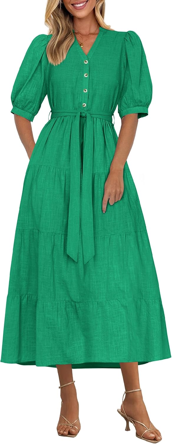 PRETTYGARDEN Summer Dresses for Women 2025 Elegant Classy Style