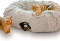 Extra Large Cat Tunnel Bed - Spacious Peekaboo Donut for Cats