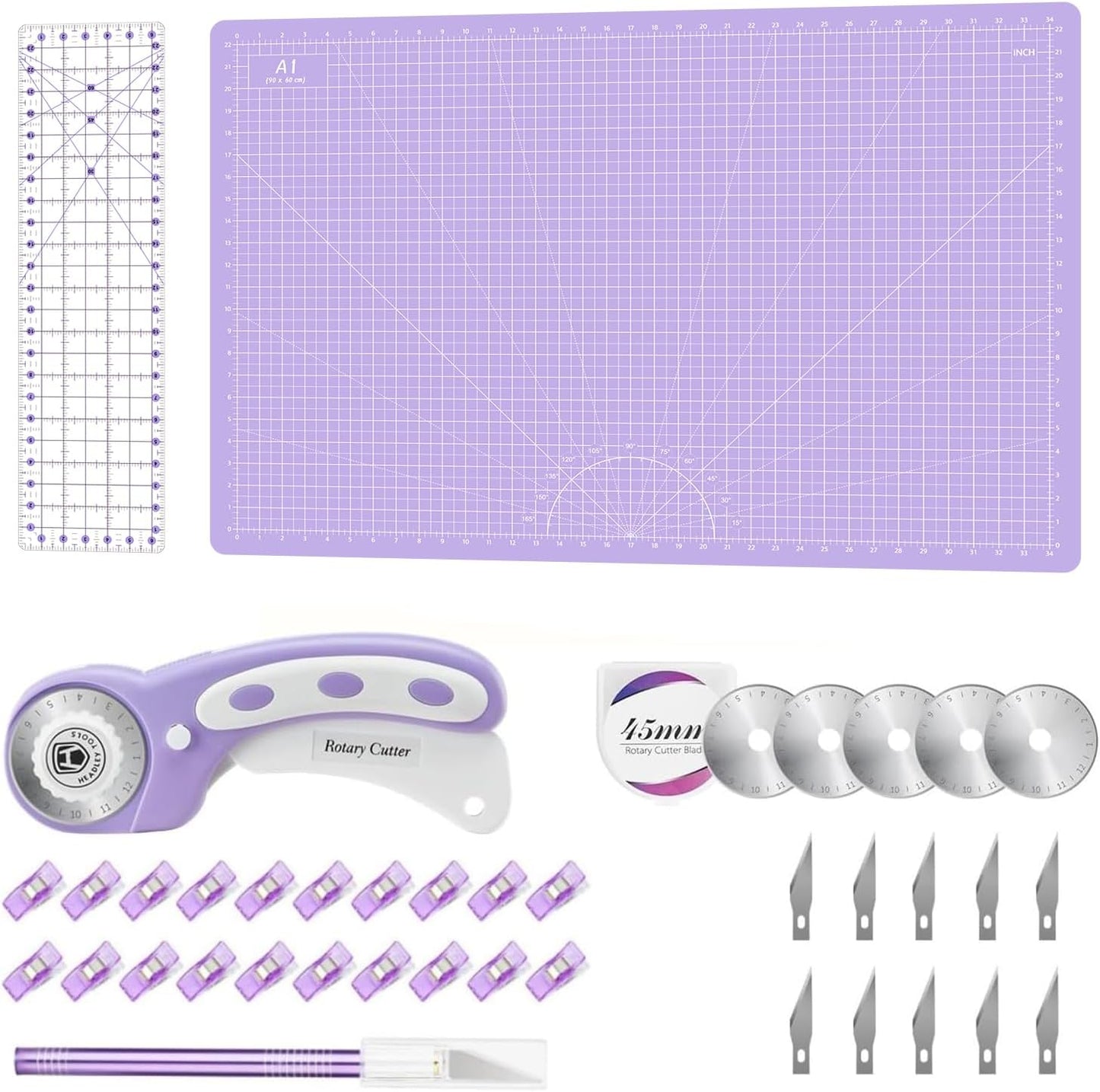 Headley Tools Rotary Cutter Set - Ideal for Crafting and Sewing