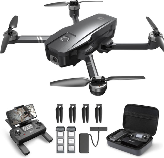 Holy Stone 4K Drone: 52 Mins Flight, GPS, Foldable, Brushless Motor, Auto Return