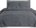 100% Turkish Cotton Flannel Cali King Sheet Set - Gray Cozy Fit