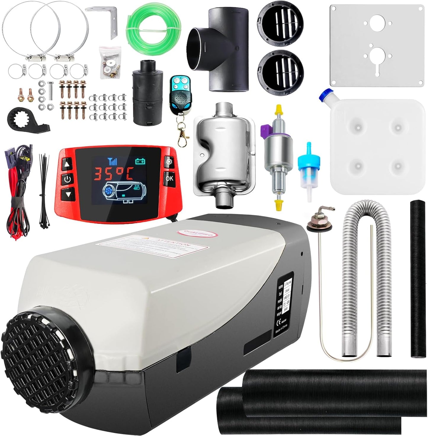 WAYSKA 12V Diesel Air Heater 8KW - Remote Control
