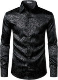 ZEROYAA Men's Luxury Jacquard Long Sleeve Dress Shirt Review