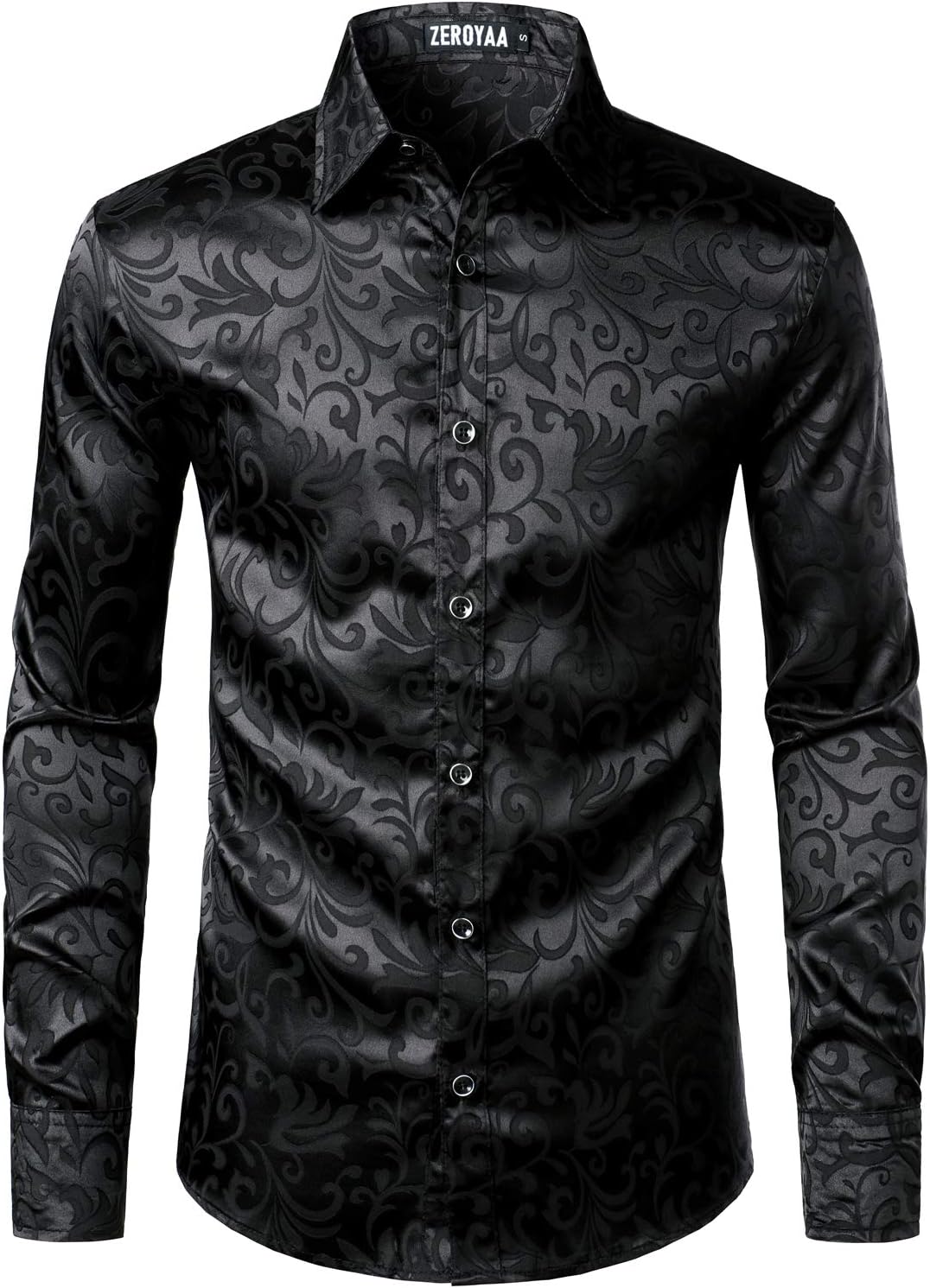 ZEROYAA Men's Luxury Jacquard Long Sleeve Dress Shirt Review