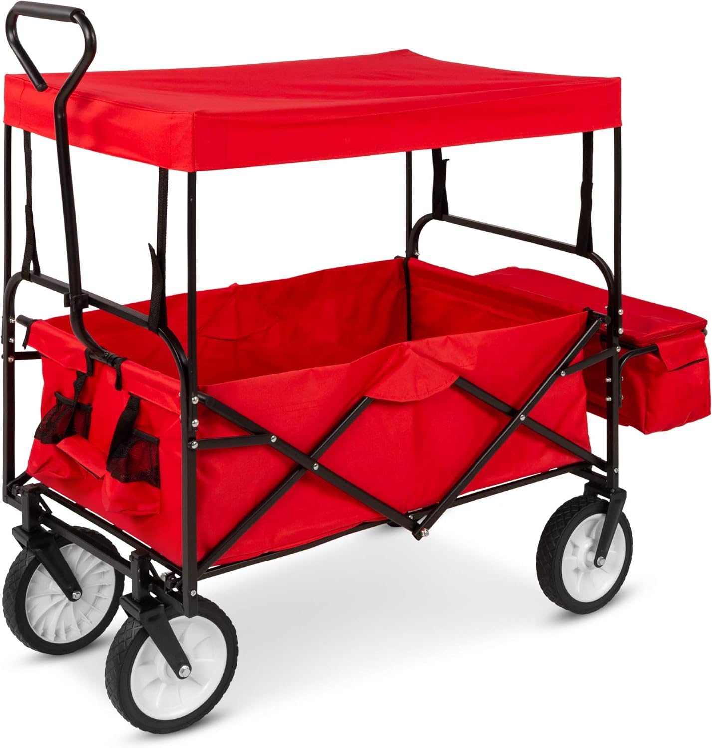 Collapsible Folding Outdoor Utility Wagon with Canopy for All