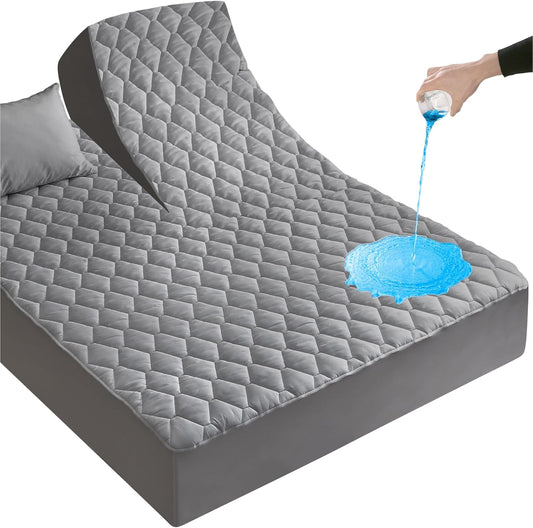 Lunsing Split Top King Mattress Protector for Adjustable Beds