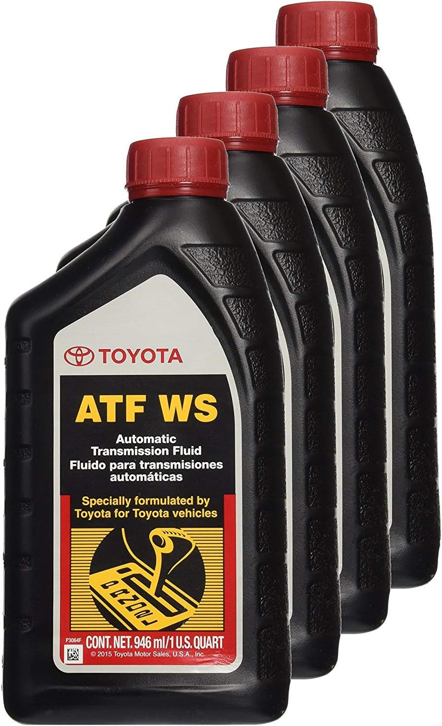 Toyota 00289-ATFWS Automatic Transmission Fluid WS ATF Pack of 4