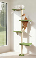 Tall Cat Scratching Posts 4-Tier Corner Tree - Space-Saving Climber