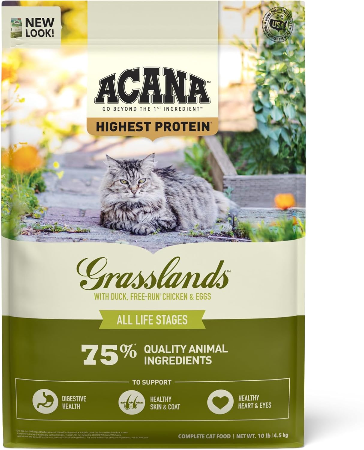 ACANA Grain-Free Dry Cat Food with Chicken Duck Turkey Fish 10lb