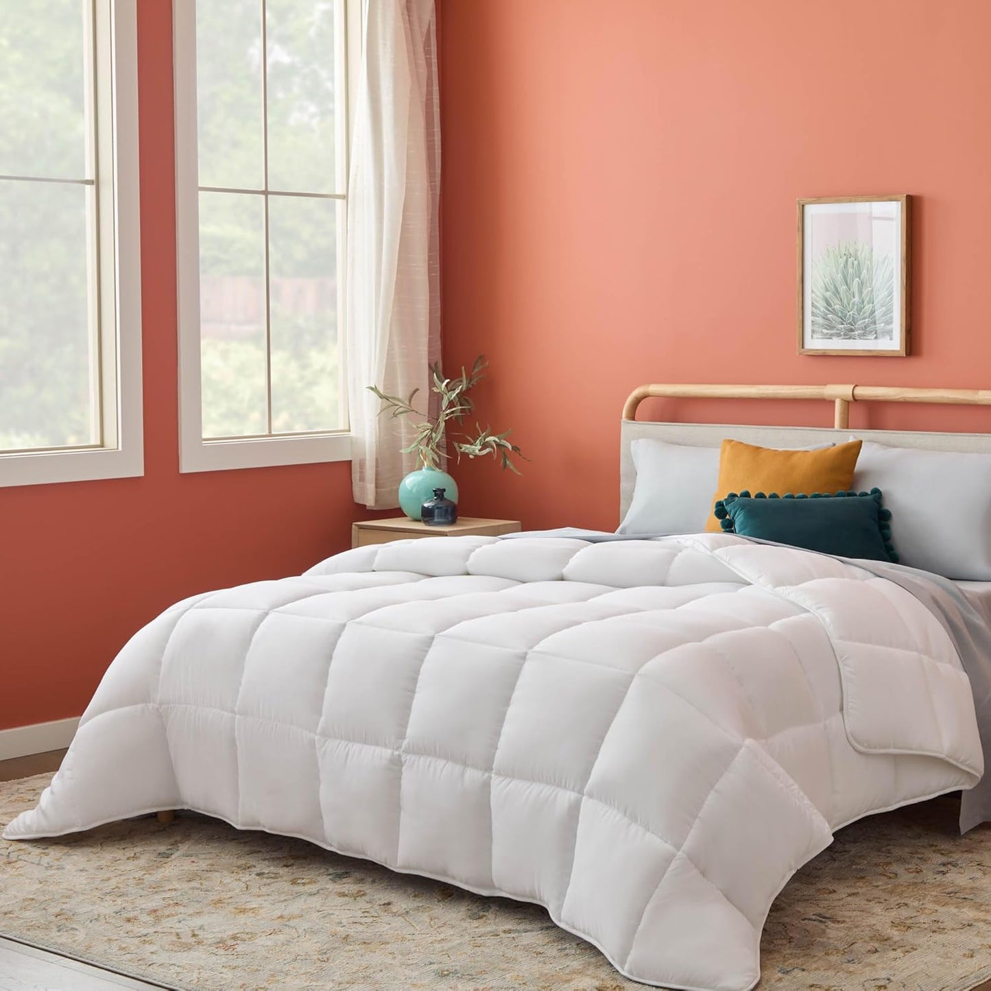 Linenspa Comforter Duvet Insert Cal King White Down Alternative