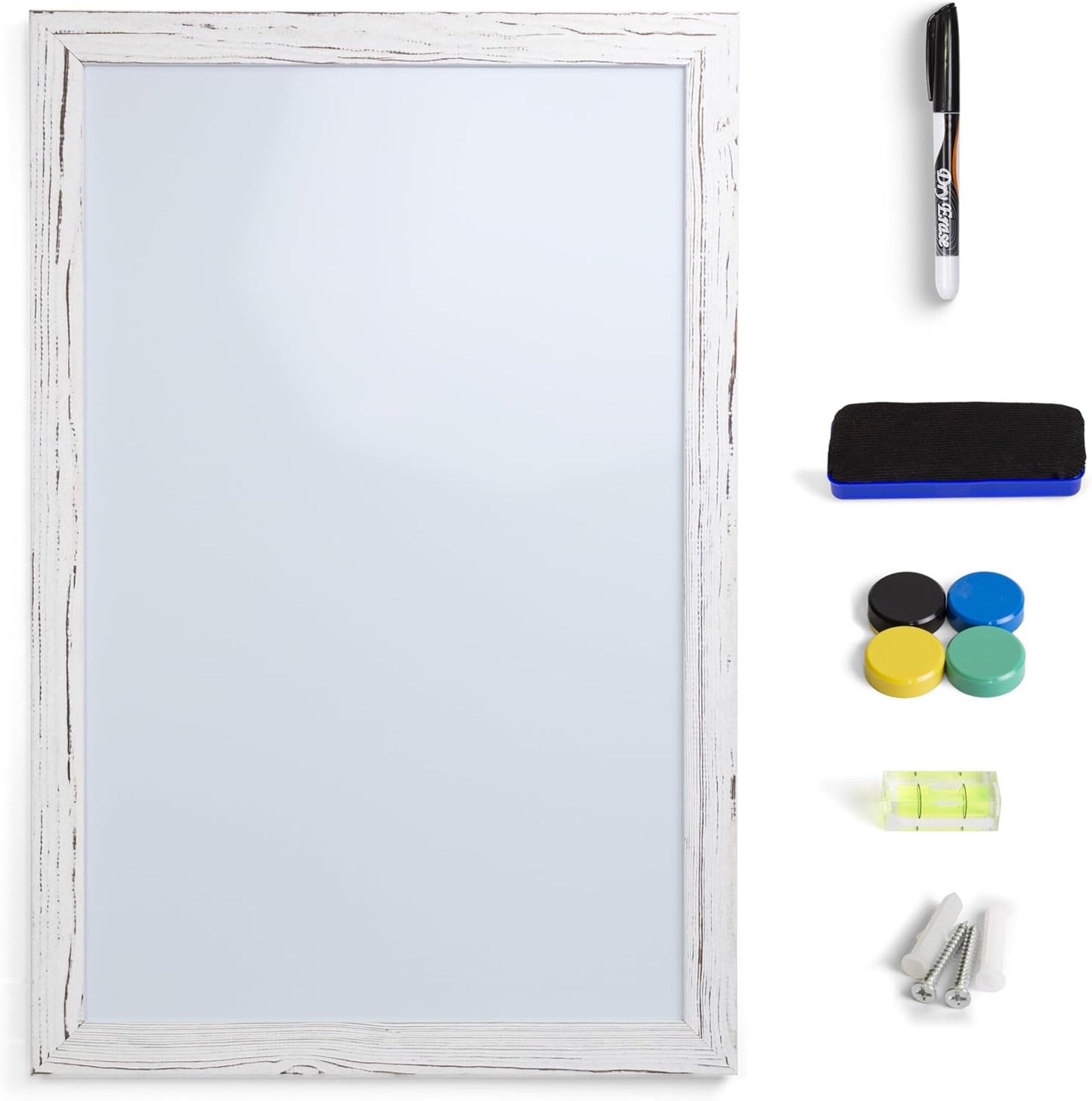 Real Wooden Framed Magnetic Dry Erase Whiteboard for Home Office