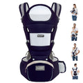 KIYUMI Baby Carrier with Hip Seat - Ergonomic 6-in-1 Carrier