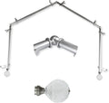 Satin Nickel Bay Window Curtain Rod Set - 4-Sided Sparkle Design