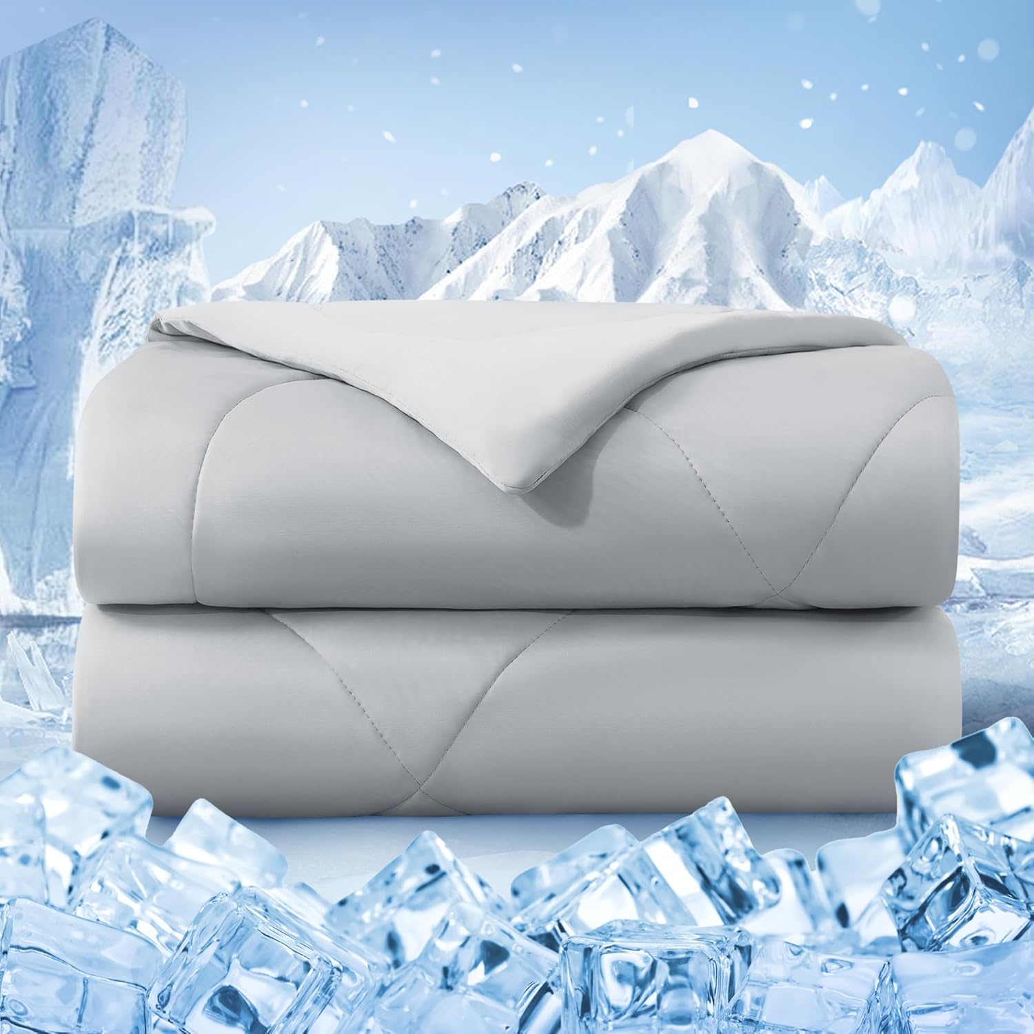 Cooling Comforter King Size for Hot Sleepers - Lightweight Bedding