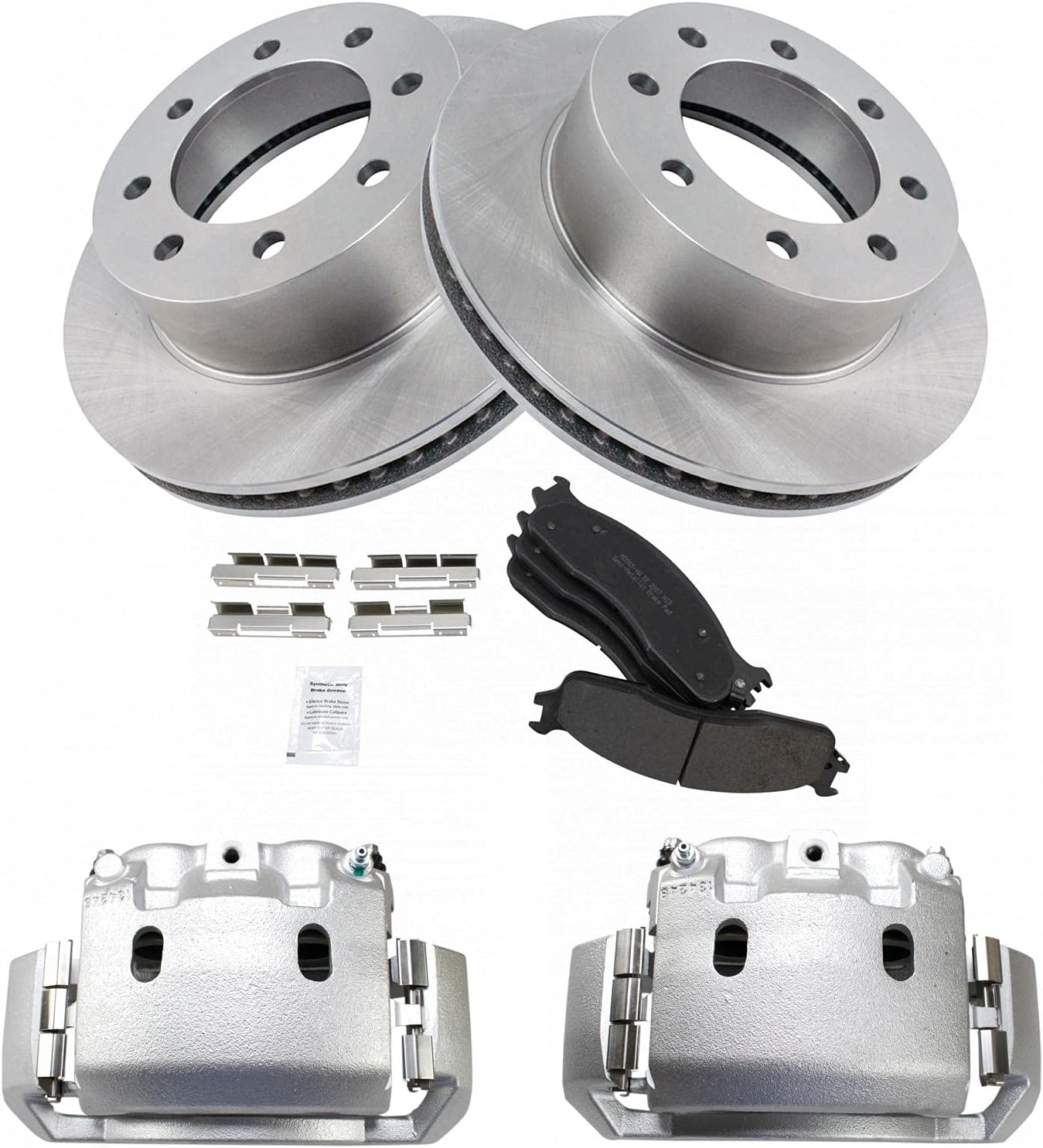 TRQ Front Brake Pad & Rotor Kit for Dodge Ram 1500 2500 3500