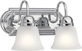 Kichler 12.25 in 2-Light Chrome Vanity Bath Light - Bright, Modern
