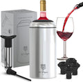 Wine Chiller Set - Stainless Steel Insulated Cooler with Pump
