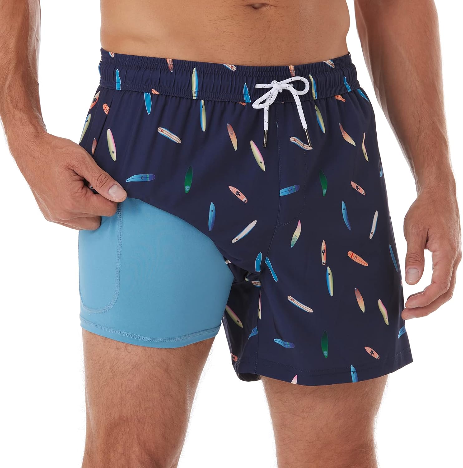 BRISIRA Mens Swim Trunks Quick Dry 5 inch Inseam Beach Shorts