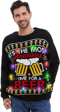 Light Up Men Christmas Sweater - Fun Party Pullover ()