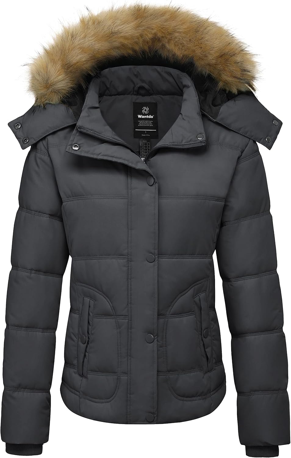 Wantdo Women's Hooded Winter Coat - Thicken Quilted Puffer Jacket