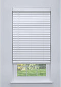 Cordless 2ft Faux Wood Blind White 21 1/2 in W x 48 in H - Flush
